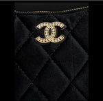 Chanel Velvet Moonbag Crossbody Bag with Box