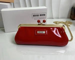 MIU MIU Red Patent Clutch Bag