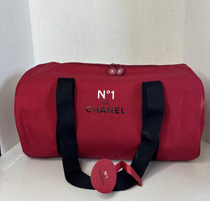 GWP Chanel Beaute N°1 De Chanel Boston Duffle Gym Travel Bag BLACK Novelty GWP