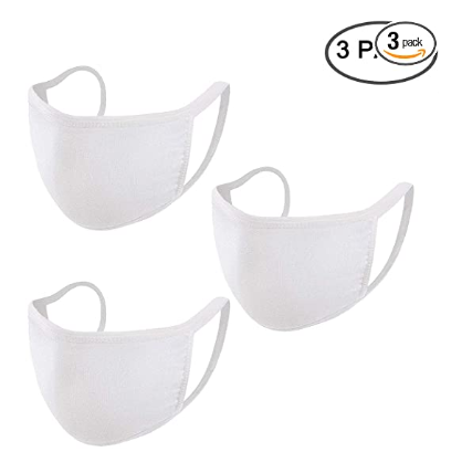 3- PACK White Protective Face Masks - $15