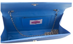 Pleated Satin Clutch Purse With Rhinestones
