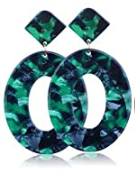 Blue & Green Resin Earrings