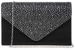 Rhinestone Envelope Clutch Handbag