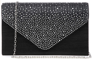 Rhinestone Envelope Clutch Handbag
