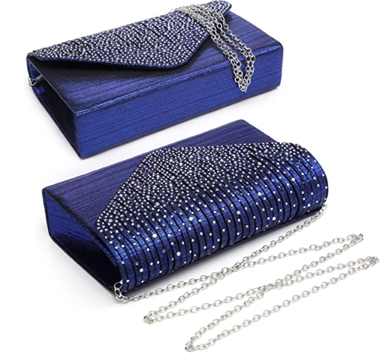 Rhinestone Envelope Clutch Handbag