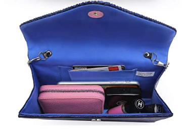 Rhinestone Envelope Clutch Handbag