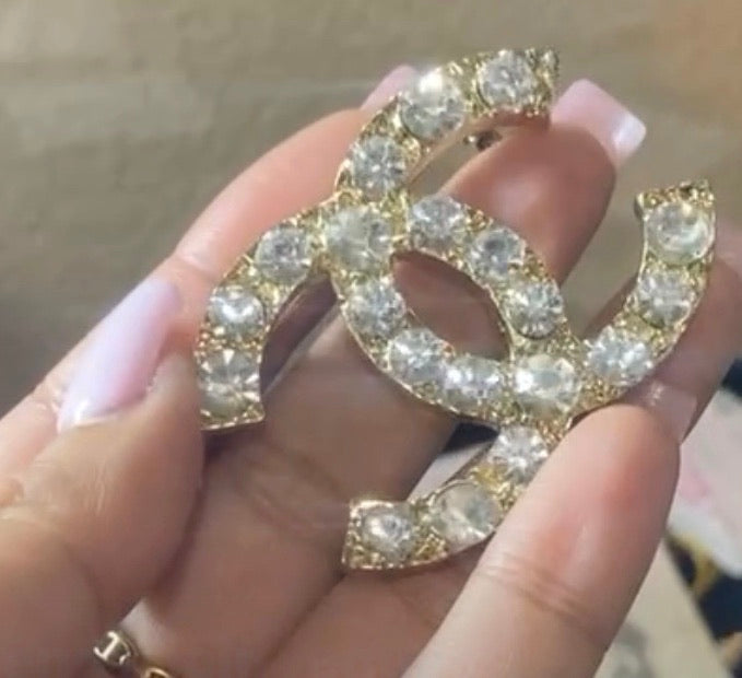 CC Brooch Pin Gold