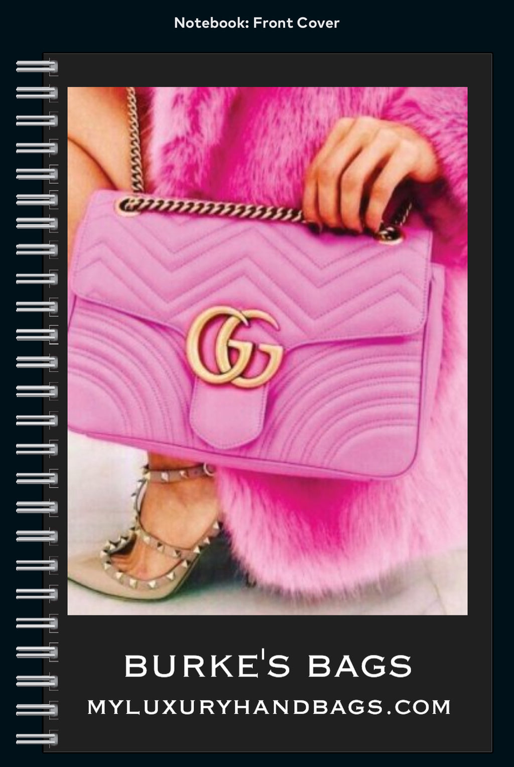 Notebook with Pink GG Image