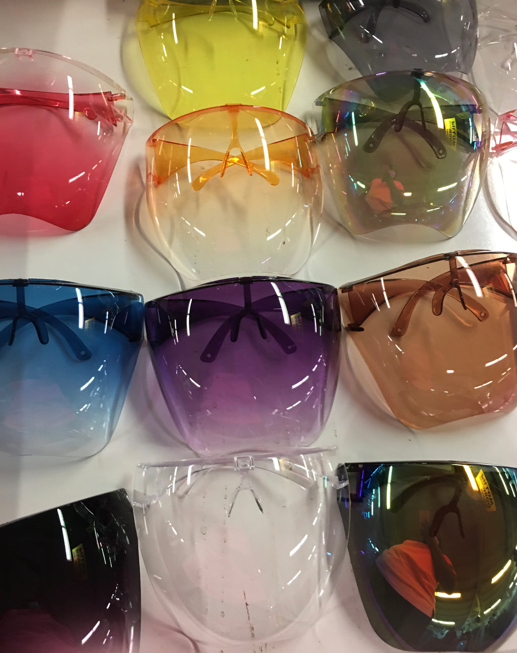 Face Shields with Glasses Frame